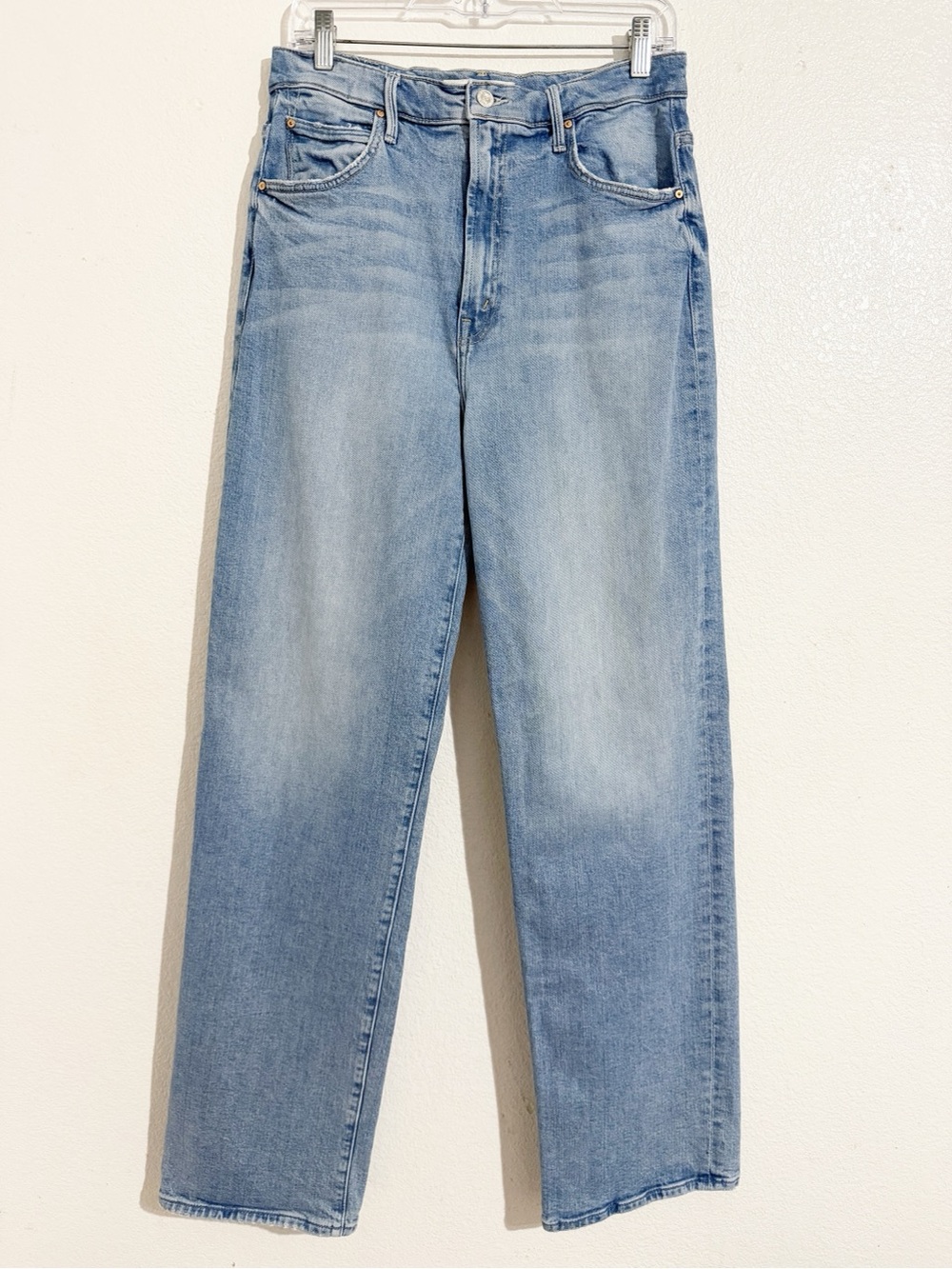 Mother Superior The Spitfire Sneak Low Rise Straight Leg Jeans in I Confess - Picture 5 of 12